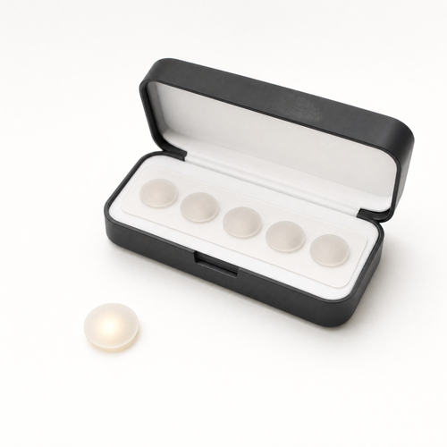 The open Lit Dots case with a glowing dot beside it